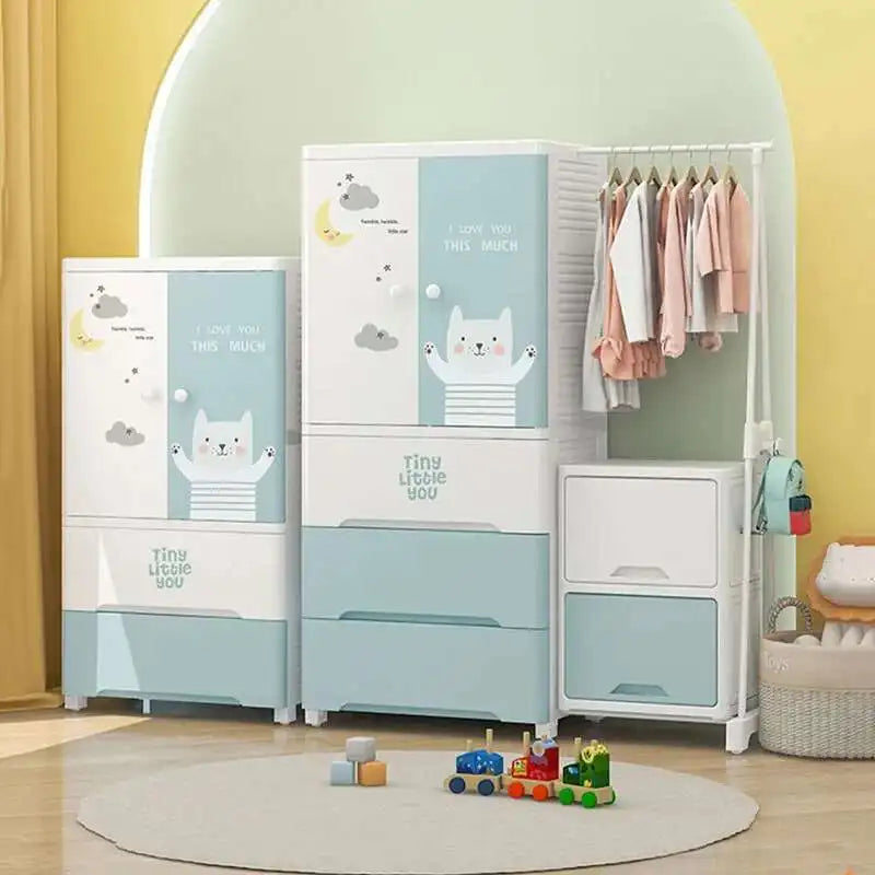 Kids Closet Storage – Plastic Cupboard for Home & Living Room
