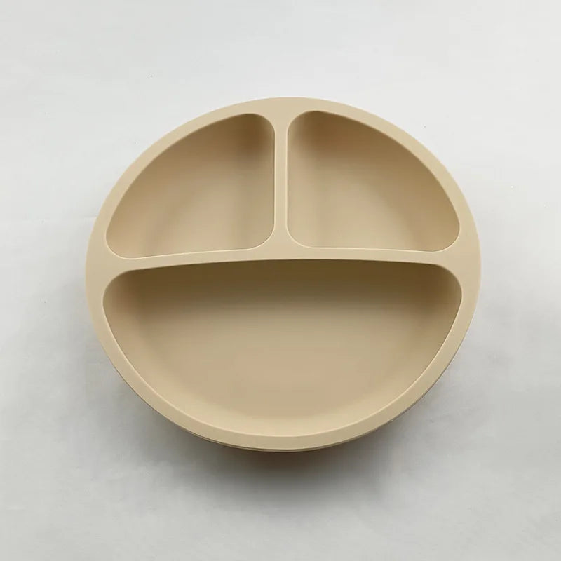 Assiette à ventouse en silicone pour bébé – Bol avec visage souriant