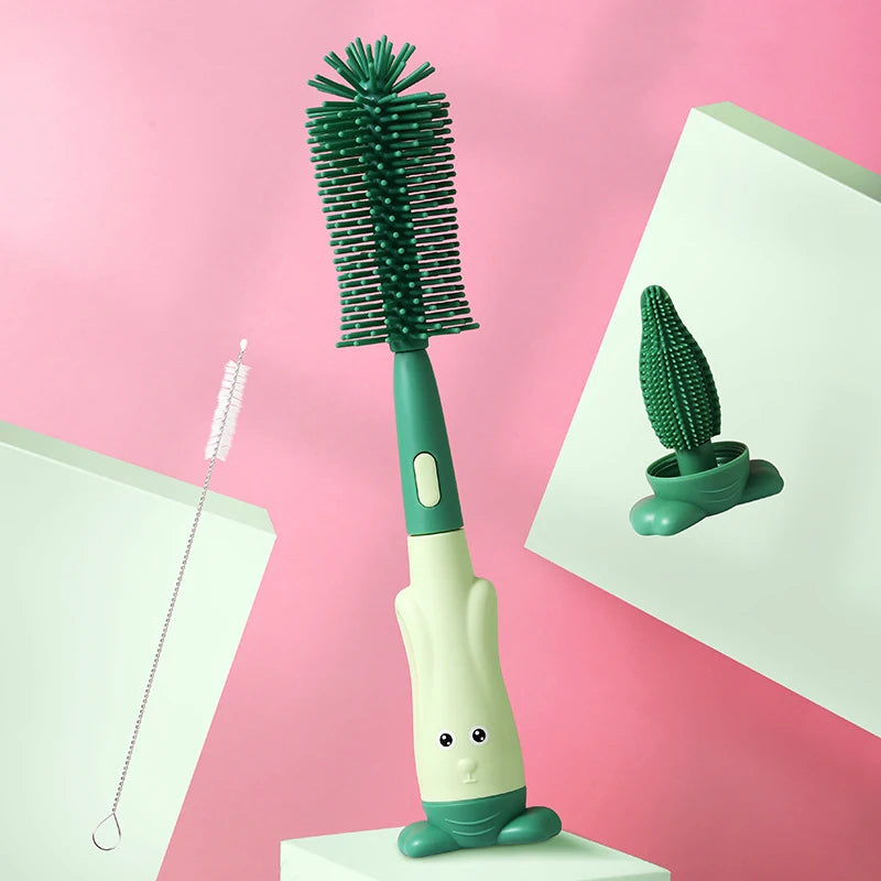 Ensemble de goupillons en silicone pour biberons | Nettoyeurs à tête souple pour tasses et tétines