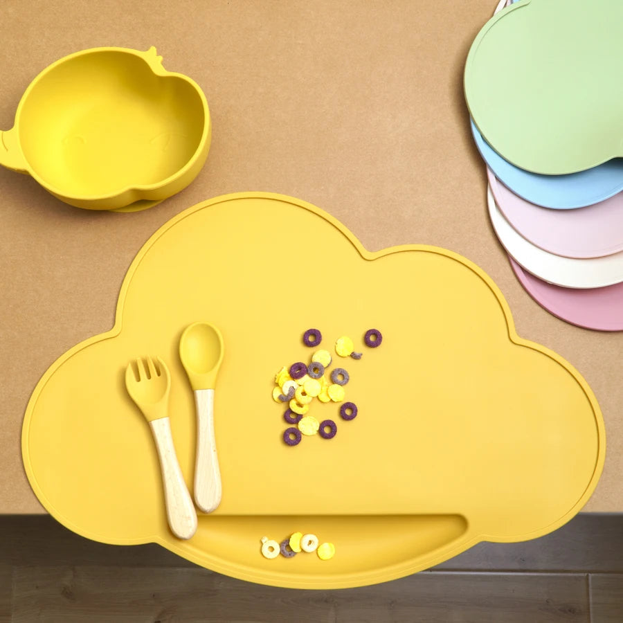 Napperon de table portable pour bébé – Napperon en silicone en forme de nuage