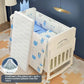 Convertible Baby Crib – Luxury Nest Bed with Mobility