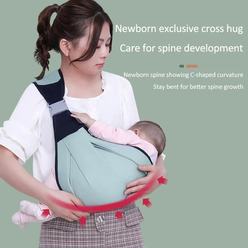 Porte-bébé ergonomique vert – Sûr et confortable