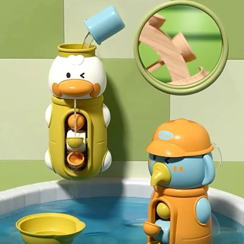 Jouet de bain tourbillonnant à l'eau – Canard et éléphant amusants pour les tout-petits