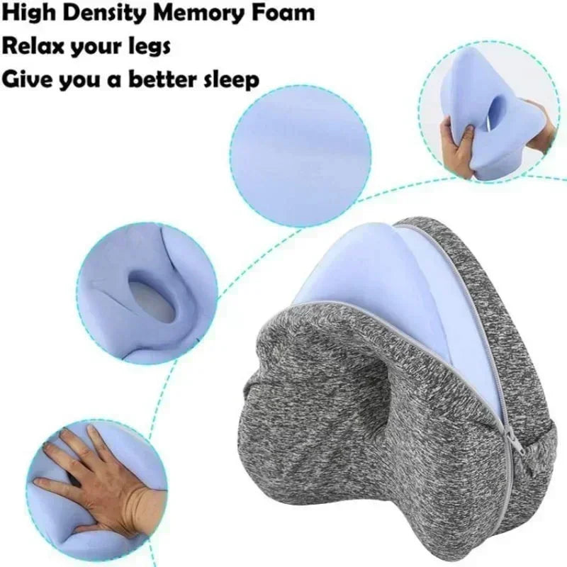 Memory Foam Heart-Shaped Leg Pillow – Pregnancy & Side Sleeper Support for Back, Hip & Sciatica