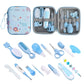 Trousse de soins pour bébé – Coupe-ongles, peigne, brosse, ciseaux, thermomètre