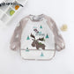 Waterproof Long-Sleeve Cartoon Baby Feeding Smock