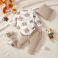 Ensemble bébé garçon 0-9 mois – Petit Ours 4 pièces : body, pantalon, bonnet et chaussettes