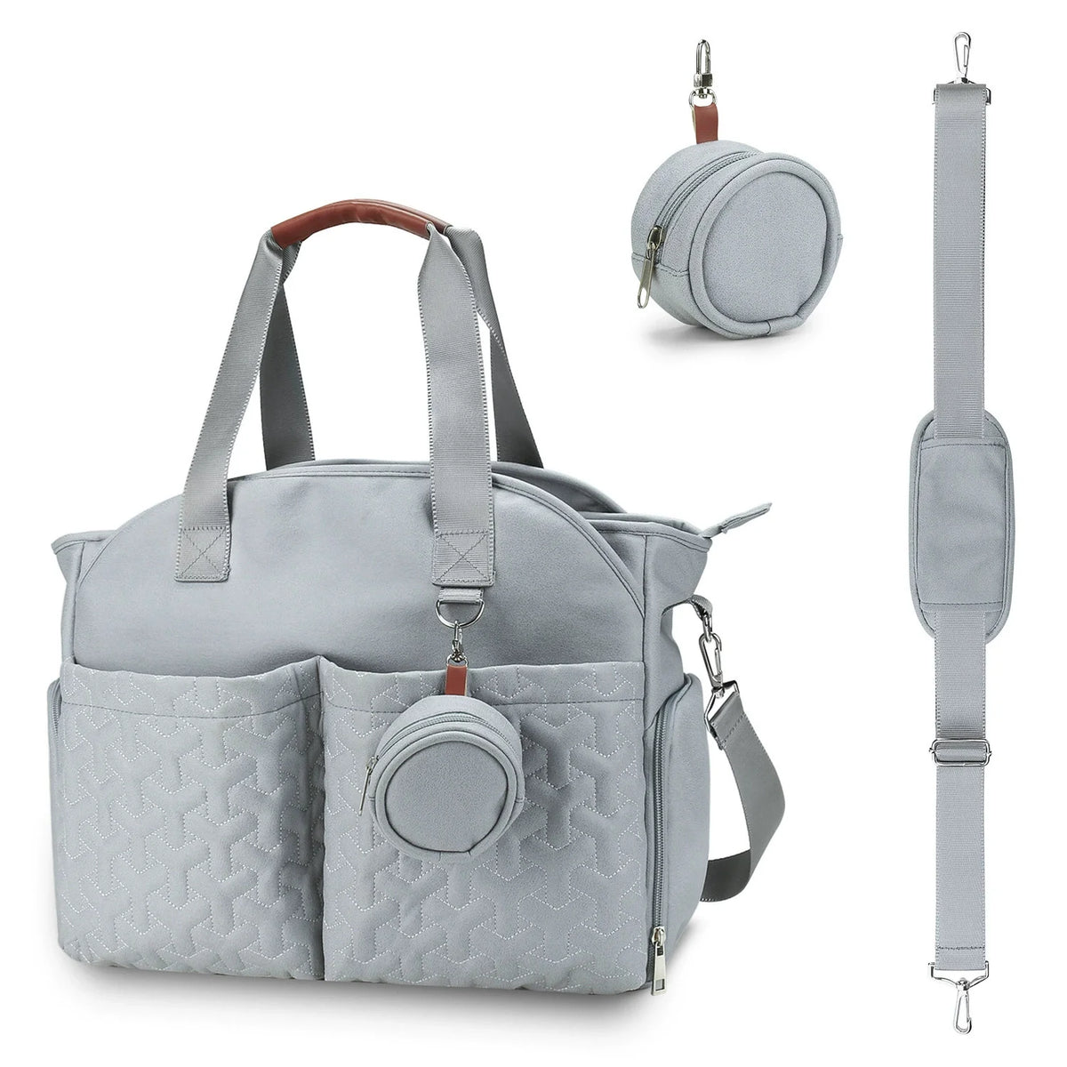 Large Capacity Breast Pump & Diaper Tote – With Pacifier Case
