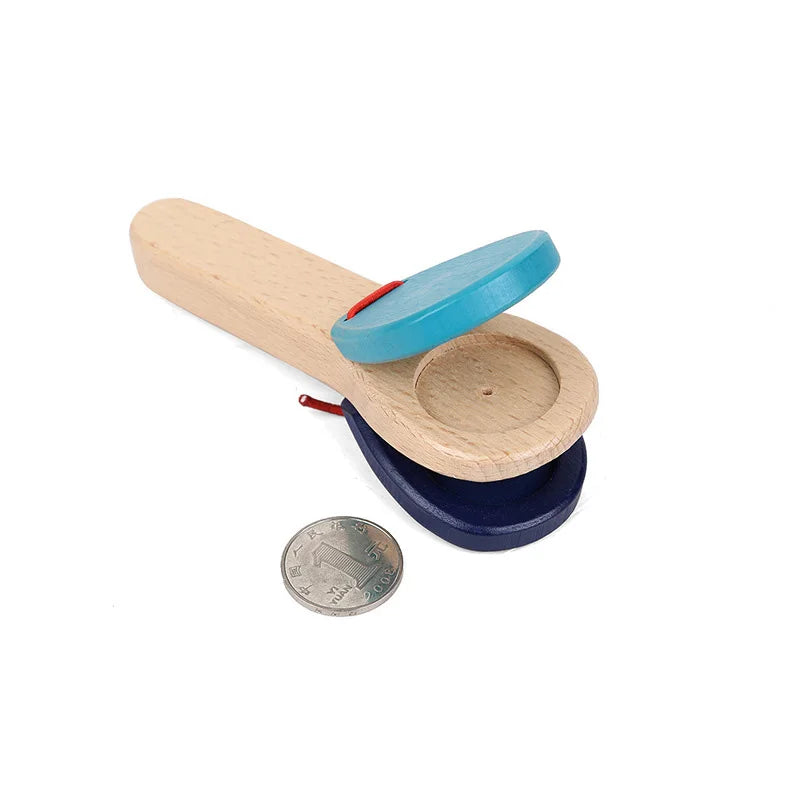 4PCS Wooden Castanets – Rhythm Fun for Kids!