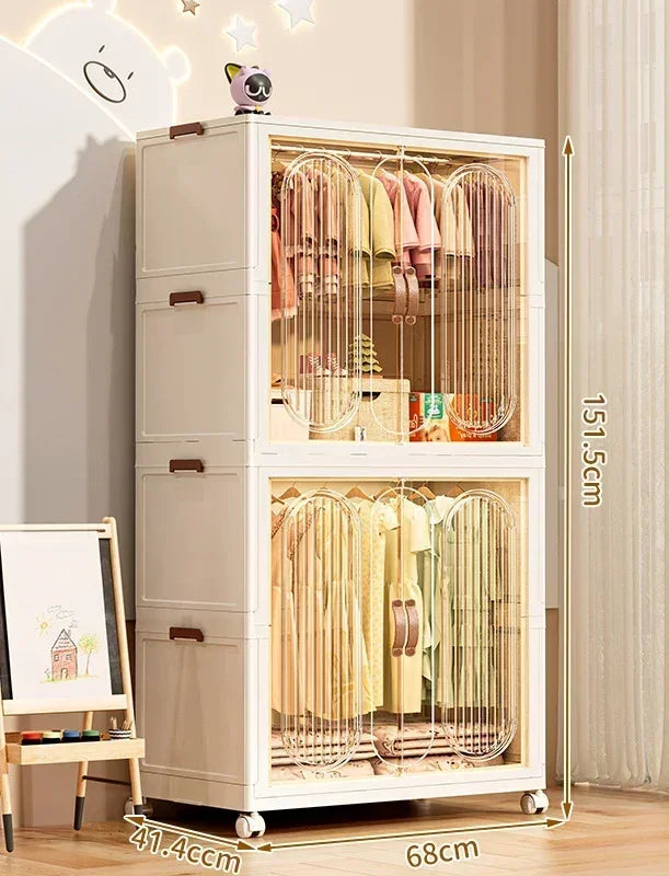 Foldable Kids Storage – Clothes & Toy Sorting Cabinet