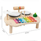 Montessori Wooden Music Table – Xylophone & Drum