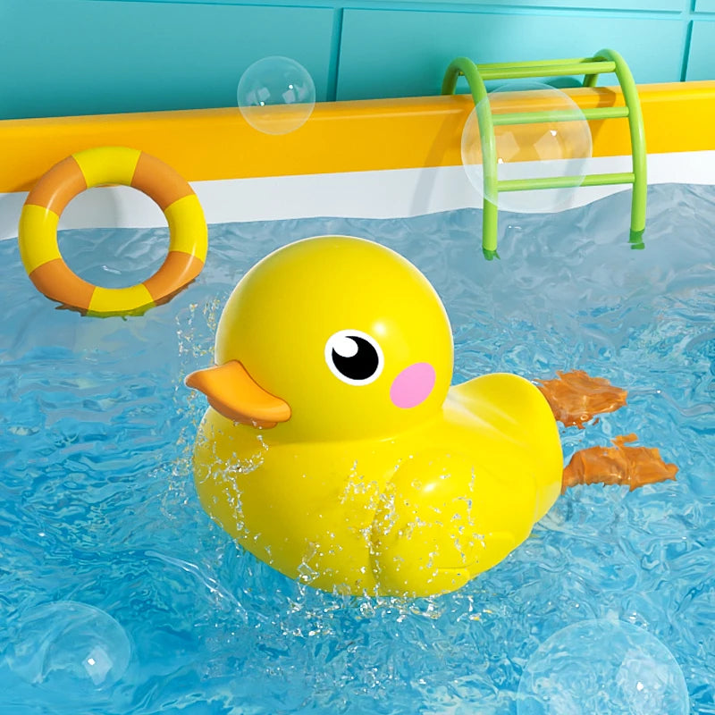 Ensemble de jouets de bain amusants – Roue à eau en forme de canard avec ventouses puissantes pour enfants