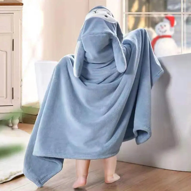 Thickened Baby Hooded Bath Towel – Soft Cotton Cloak & Wearable Blanket