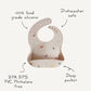 Bavoir bébé ajustable en silicone imperméable avec poche à miettes