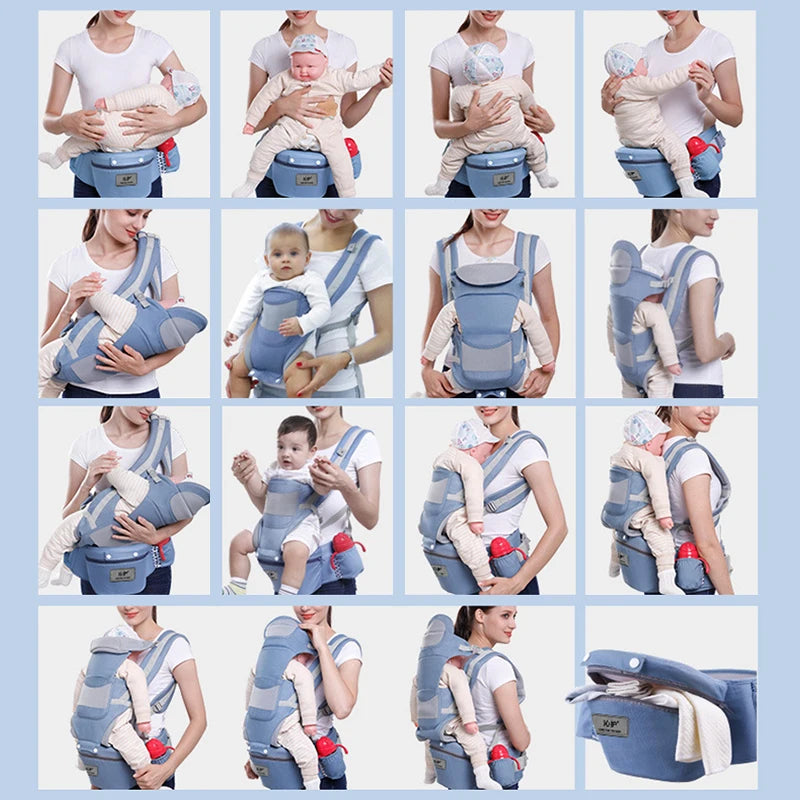 Porte-bébé ergonomique face au ventre avec assise de hanche – Idéal pour les voyages