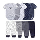 9-Piece Newborn Clothing Set – Cotton Cartoon Bodysuits & Pants