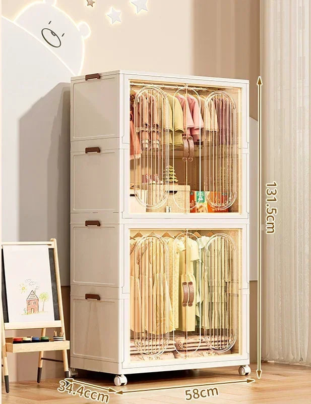 Foldable Kids Storage – Clothes & Toy Sorting Cabinet