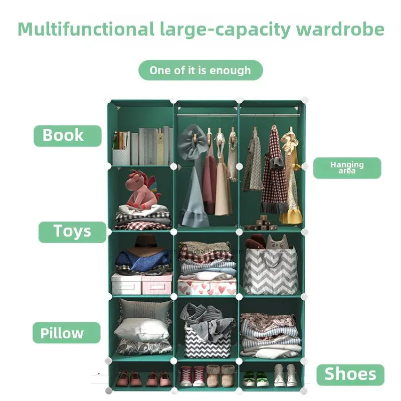 Baby Storage Wardrobe – Montessori Kids Closet Organizer