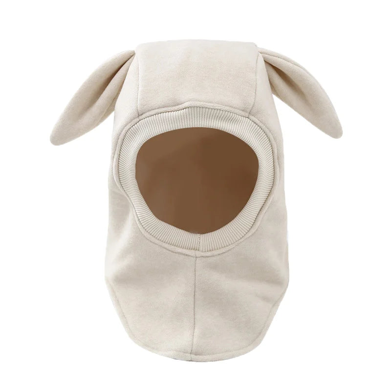 Cagoule d'hiver en laine à oreilles de lapin – Bonnet chaud et ajustable pour enfants
