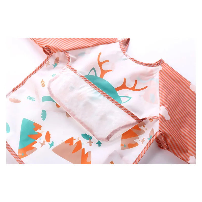 Blouse imperméable à manches longues pour l'allaitement et les activités artistiques de bébé (1-3 ans)