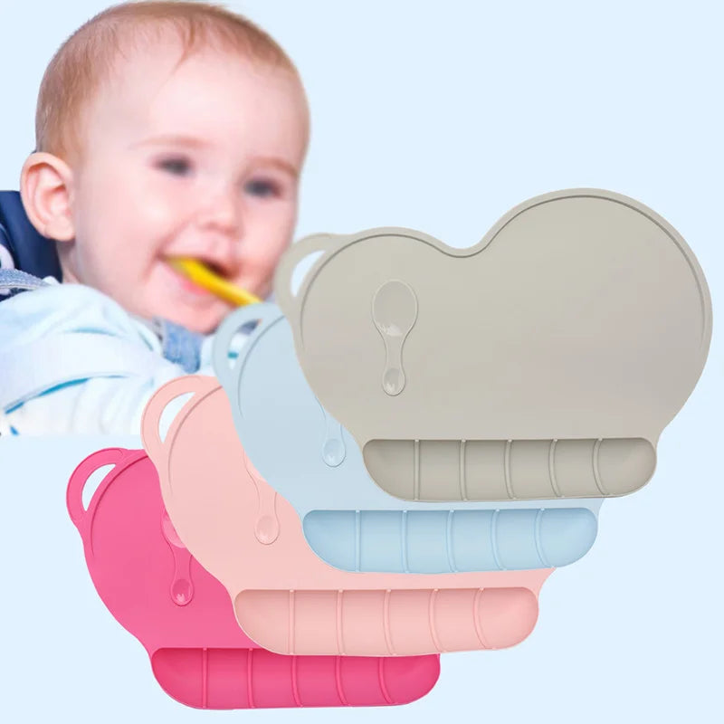 Baby Silicone Feeding Mat – Non-Slip Bib & Table Placemat Set
