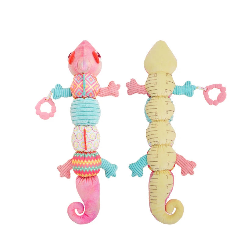 Soft Plush Chameleon and Crocodile Interactive Musical Baby Toy