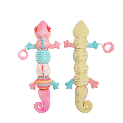 Soft Plush Chameleon and Crocodile Interactive Musical Baby Toy
