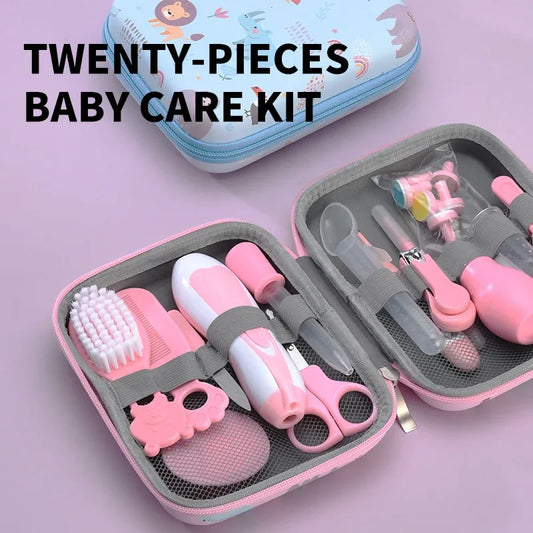 Ensemble de soins pour maman et bébé 20 pièces – Coupe-ongles, biberons, peigne et brosses