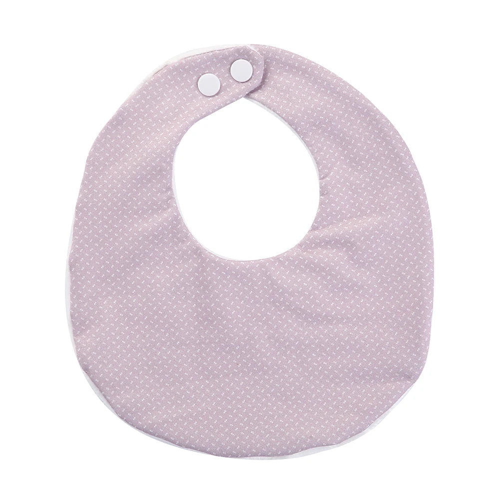 Flower Print Cotton Baby Bib – Adjustable Snap Bandana
