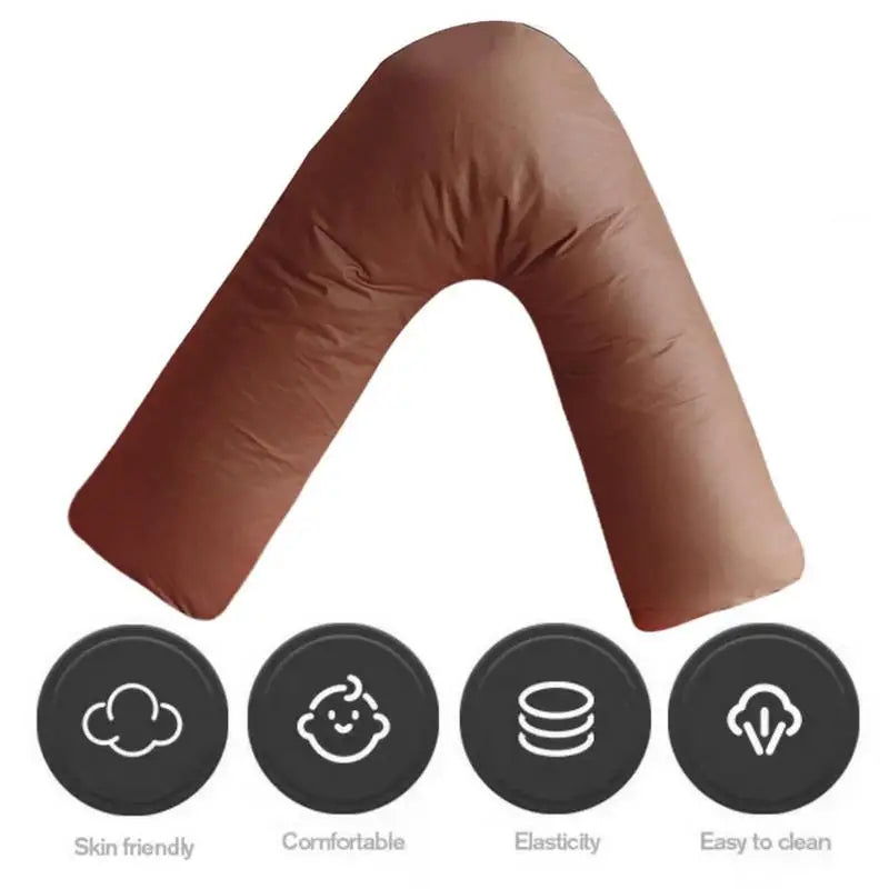 V-Shaped Maternity Body Pillow – Soft, Removable & Essential for Pregnant Moms