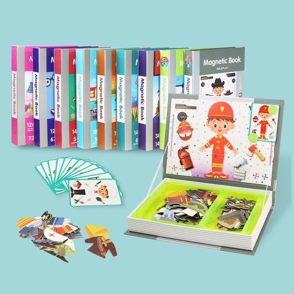 Livre de puzzles magnétiques 3D – Jeu éducatif pour enfants