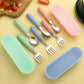 Accessoires essentiels pour l'alimentation de bébé – Couverts en acier inoxydable au design de poupée adorable