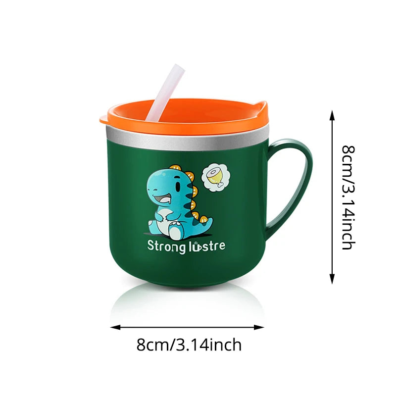 Gobelet à paille pour enfants | 250 ml, en acier inoxydable, antichoc et sans danger pour les tout-petits