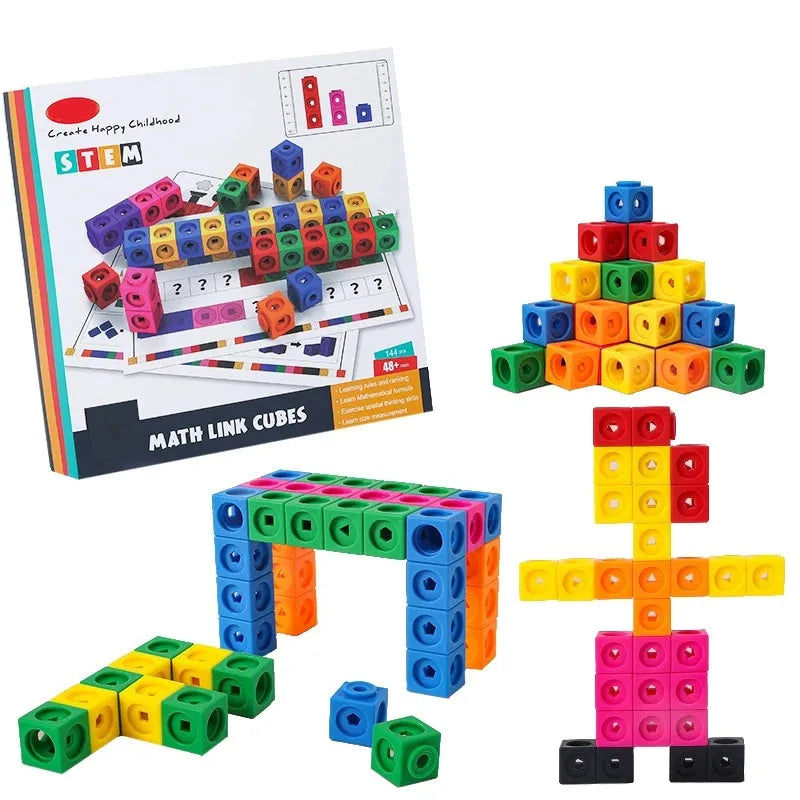 Cubes Montessori pour enfants – Jeu de construction éducatif