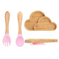 Baby Dinnerware – 3PCS Bamboo Plate & Suction Tableware