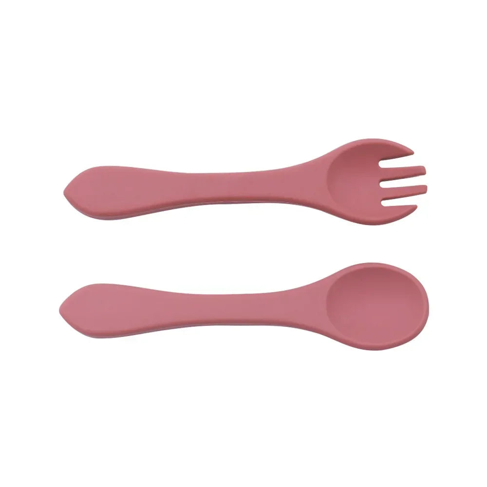 Toddler Meal Set – Non-Slip Silicone Bowl, Spoon & Fork