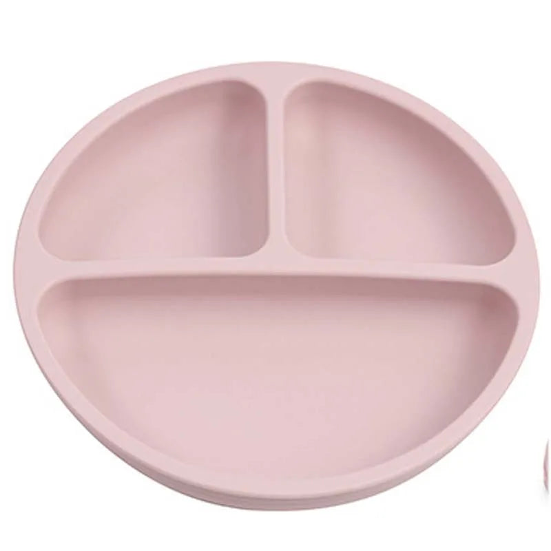 Assiette à ventouse en silicone pour bébé – Bol avec visage souriant