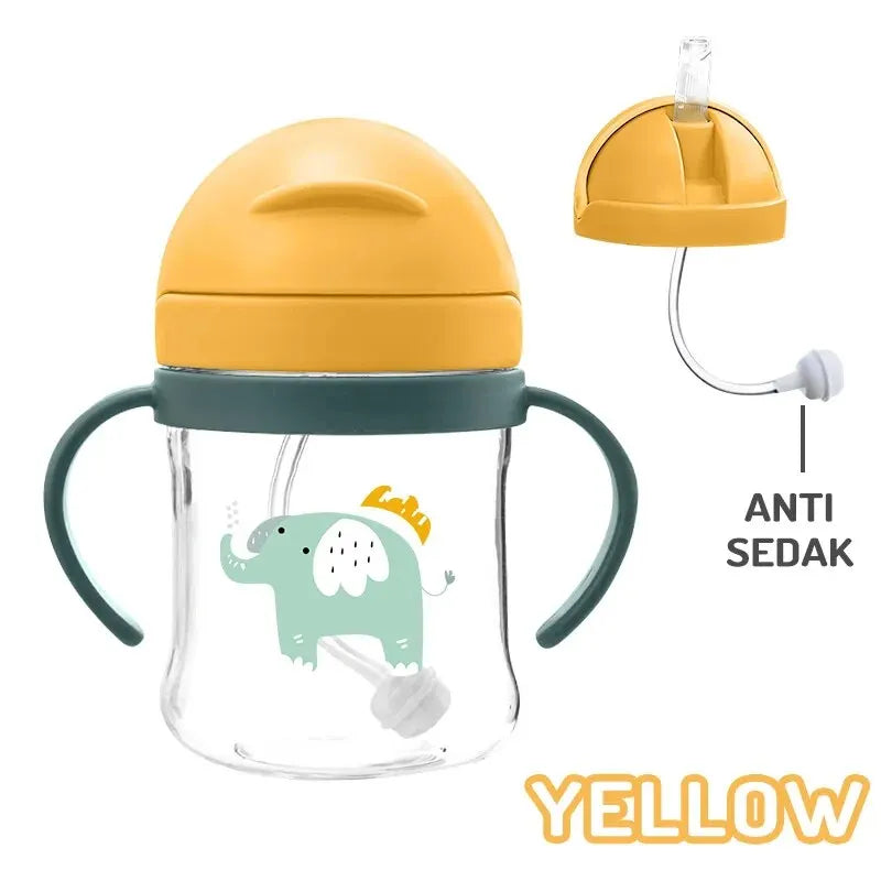 Gobelet pour bébé de 250 ml – Double poignée, couvercle à clapet, conception anti-fuite