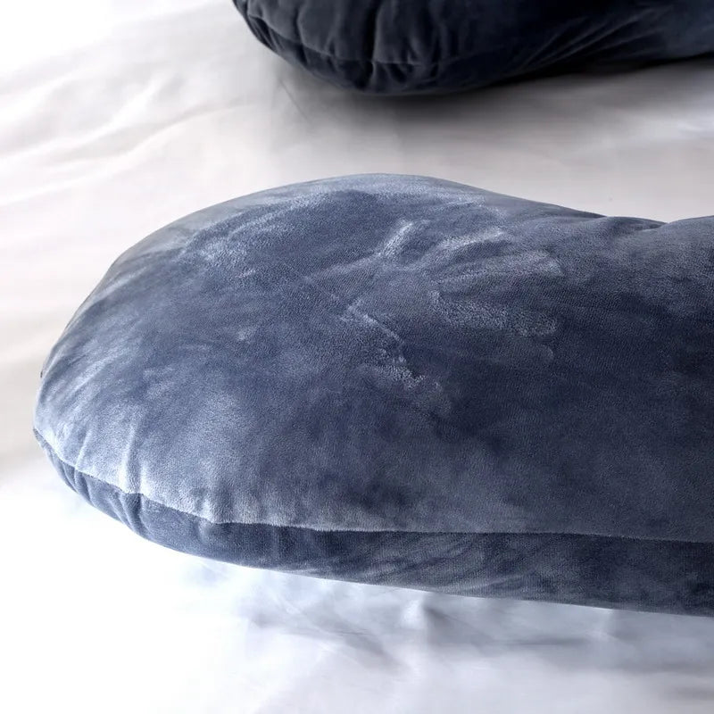Coussin de grossesse en velours en forme de U, 140 x 70 cm – Coussin doux et multifonctionnel