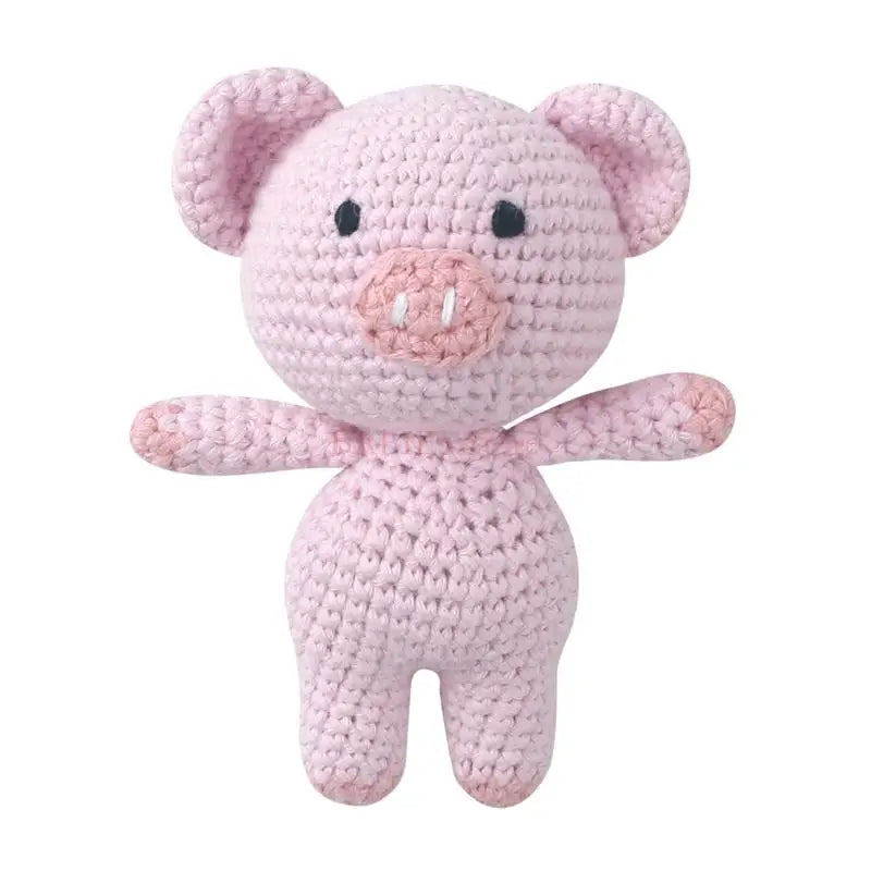 Peluche animal tricotée – Jouet doux pour dormir les bébés