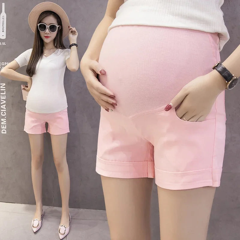 Short de maternité d'été en coton – Pantalon ajustable style coréen