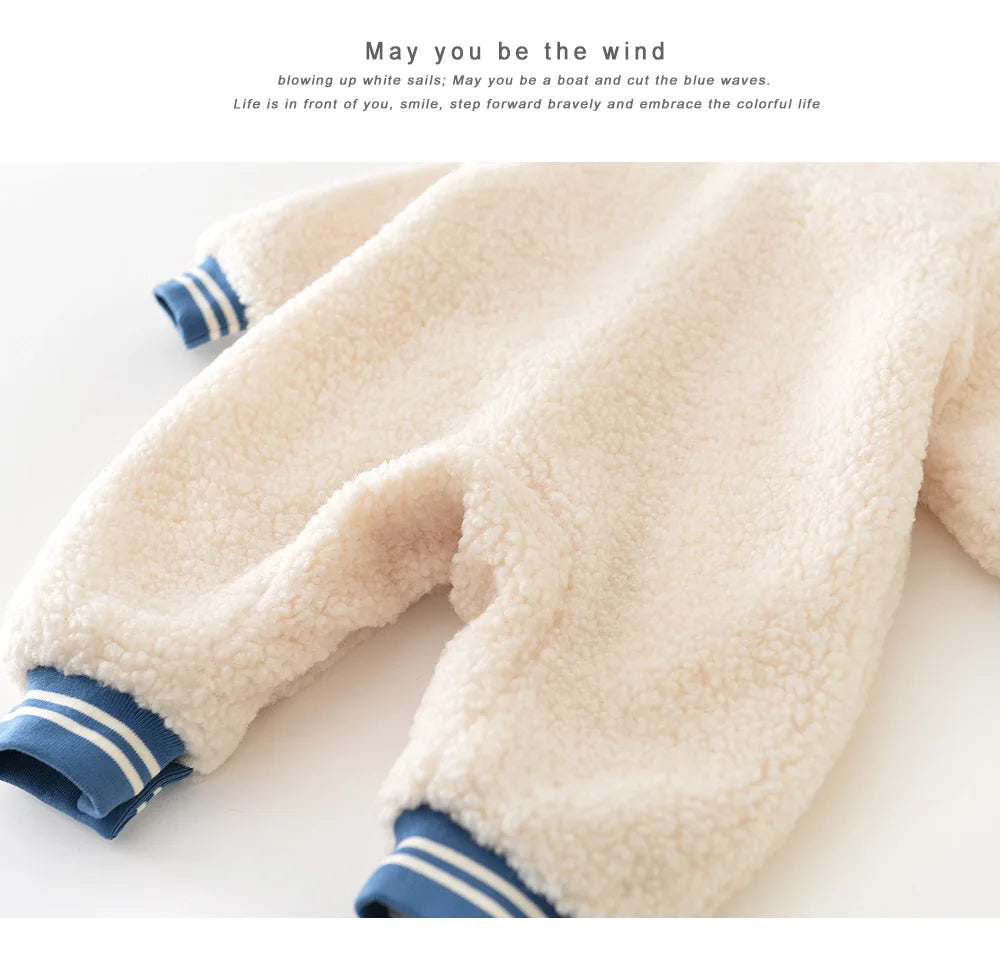 Combinaison bébé en polaire épaisse pour filles
