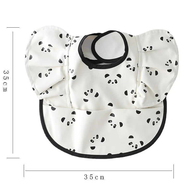 Nordic Style Baby Bib – Waterproof Short Sleeve with Pocket
