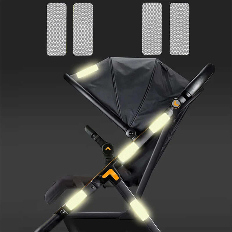 10PCS Reflective Safety Patches – Baby Stroller & Bicycle Night Warning