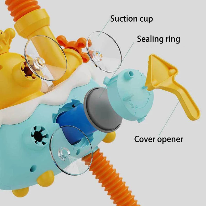 Jouet de bain pour bébé – Jeu d'eau avec un canard et un nuage mignons
