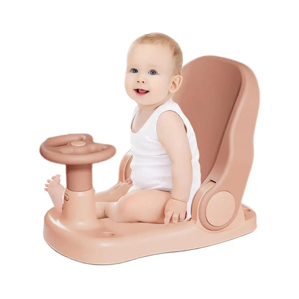 Siège de bain pour bébé – Forme de voiture amusante, sûr et stable