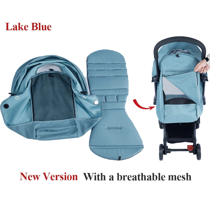 175° Canopy Cover & Seat Cushion Kit – Mesh Sunshade for YOYO/Yoya Strollers