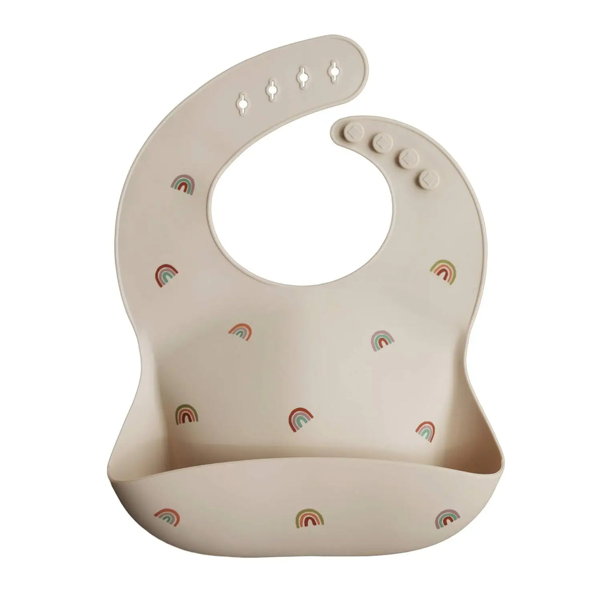 Bavoir bébé ajustable en silicone imperméable avec poche à miettes