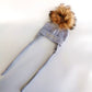 Newborn Winter Cotton Beanie Pom Pom Hat for Babies