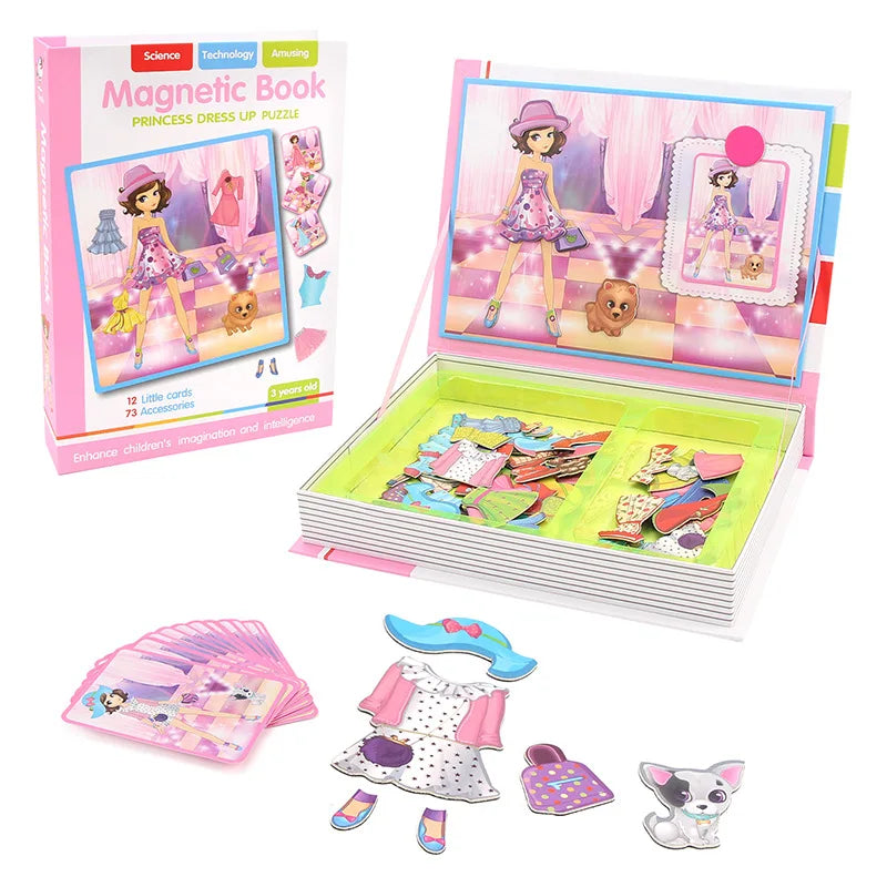 Livre de puzzles magnétiques 3D – Jeu éducatif pour enfants